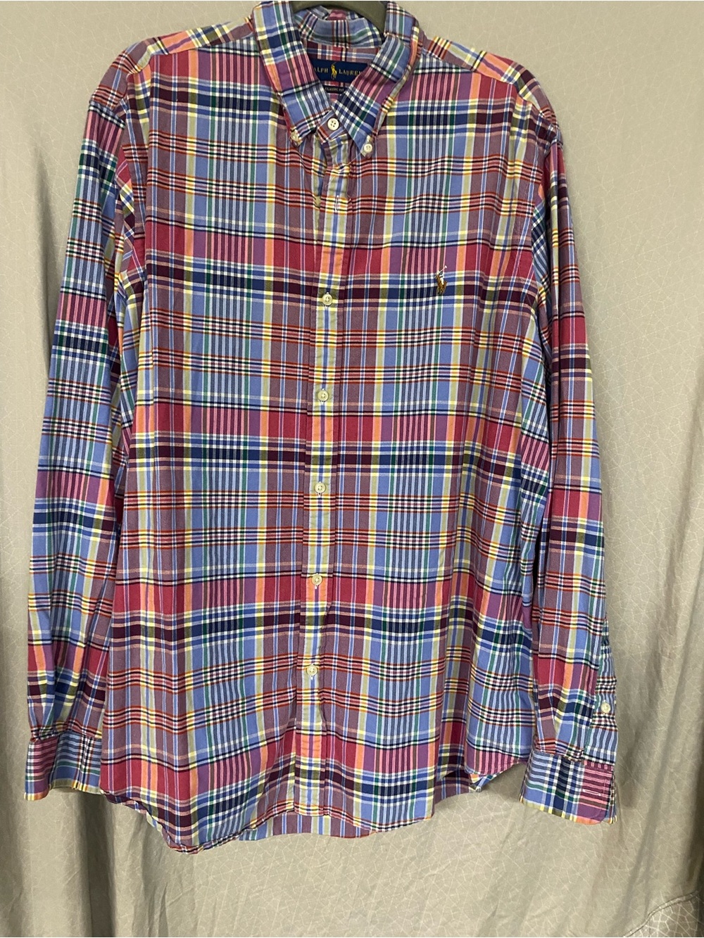 Ralph Lauren Multicolor Plaid Button-Down Shirt - Red, Blue, Yellow